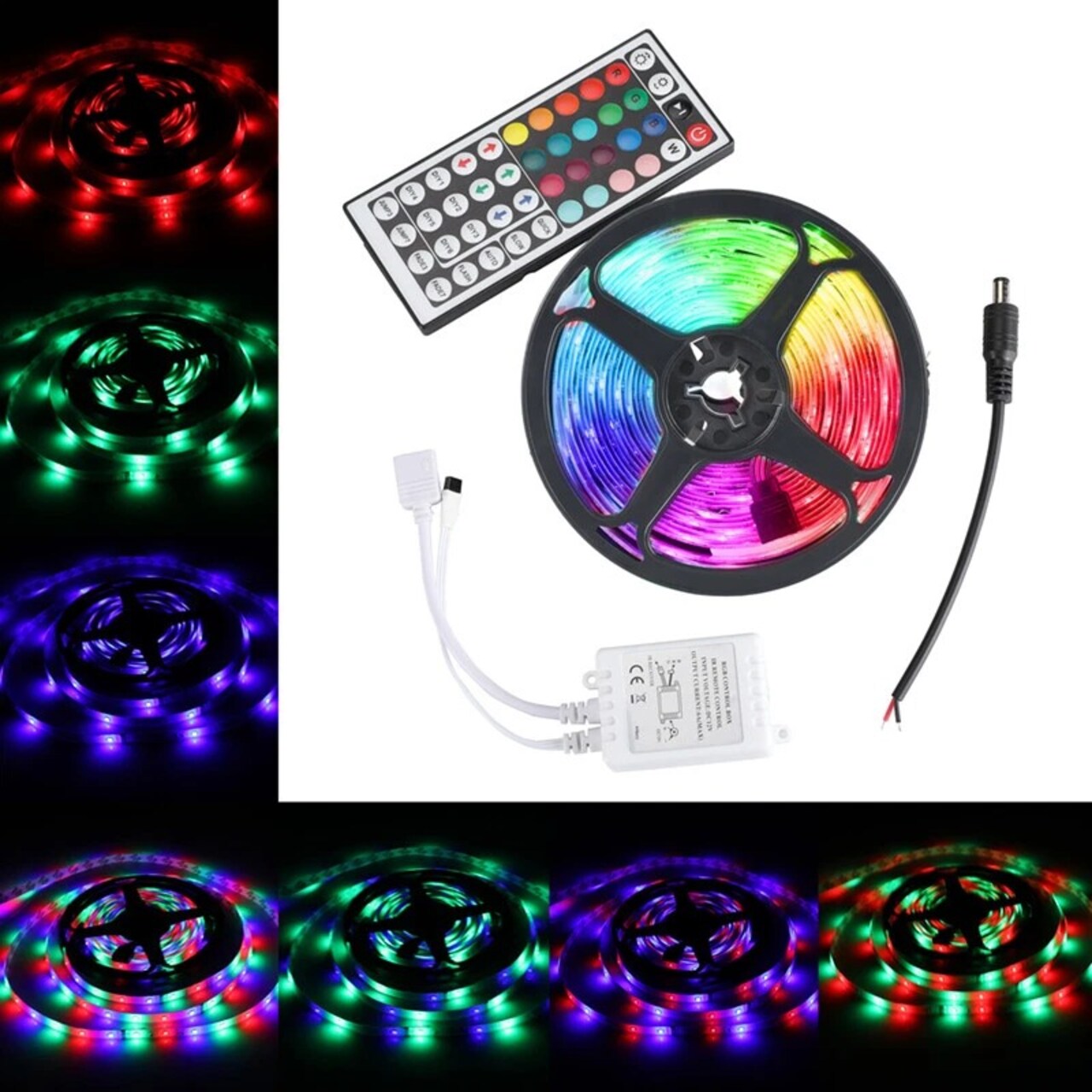 16.4ft Flexible RGB LED Strip Light Colour Changing TV Party Room Decor + Remote